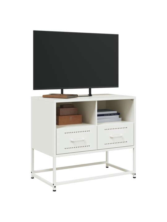 TV skříňka bílá 68 x 39 x 60,5 cm ocel