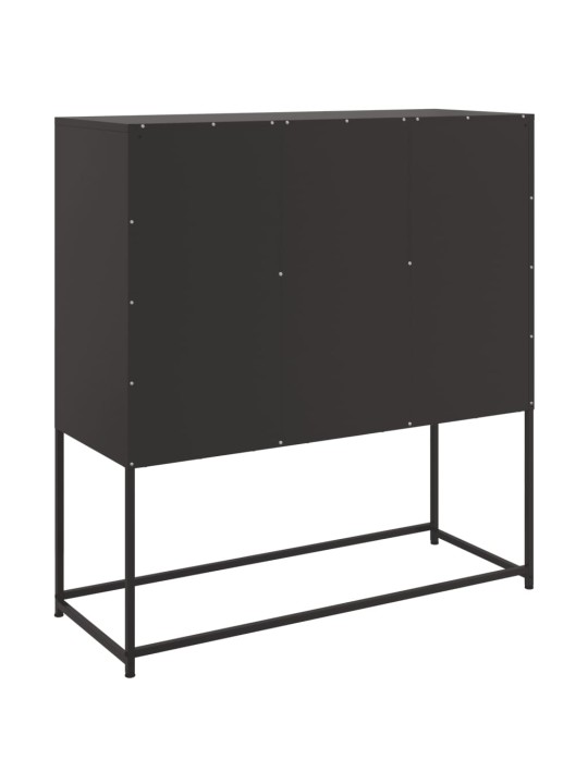 Příborník černý 100,5 x 39 x 107 cm ocel