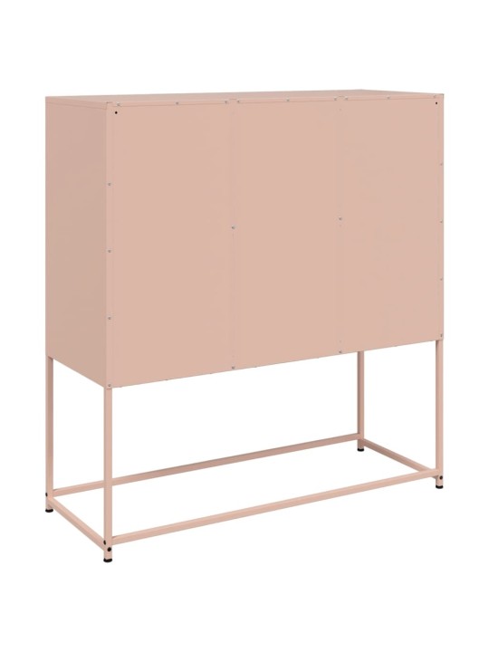 Příborník růžový 100,5 x 39 x 107 cm ocel