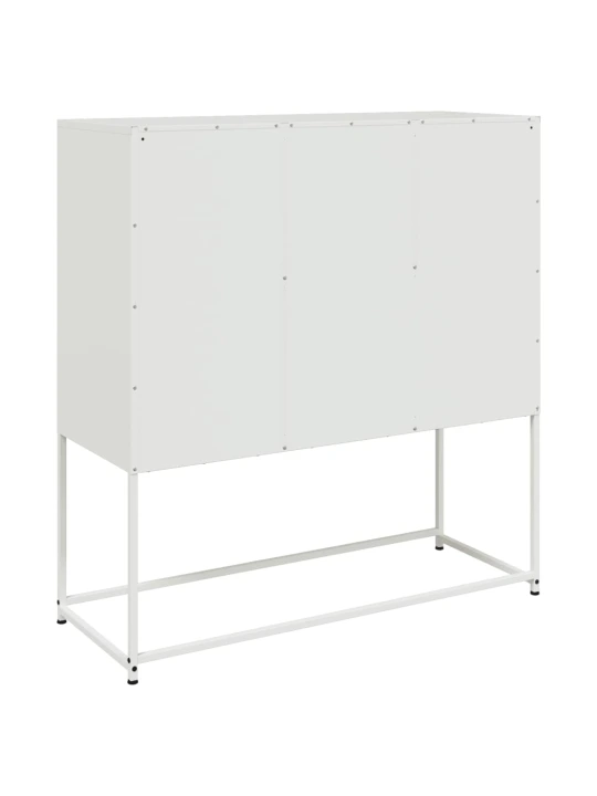 Příborník bílý 100,5 x 39 x 107 cm ocel