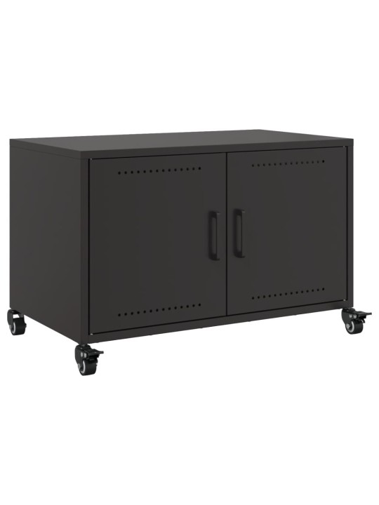 TV skříňka černá 68 x 39 x 43,5 cm ocel