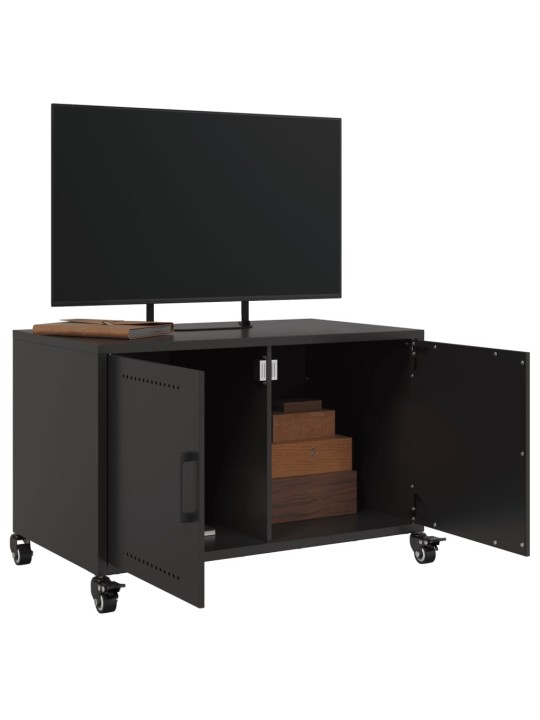TV skříňka černá 68 x 39 x 43,5 cm ocel