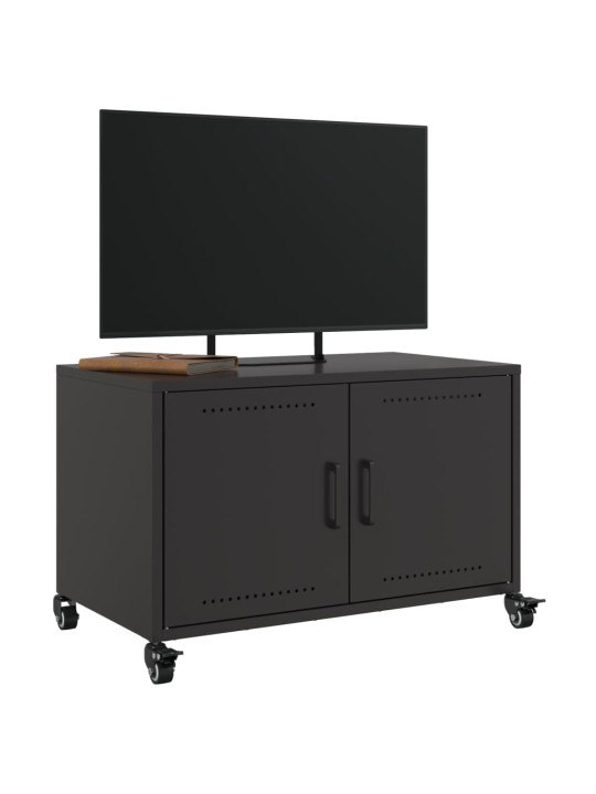 TV skříňka černá 68 x 39 x 43,5 cm ocel