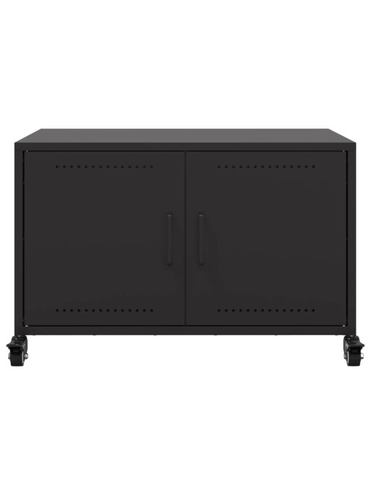 TV skříňka černá 68 x 39 x 43,5 cm ocel