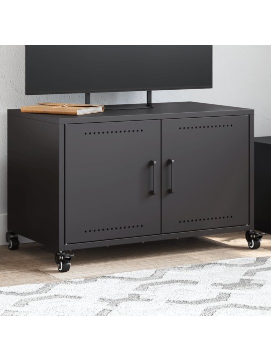 TV skříňka černá 68 x 39 x 43,5 cm ocel