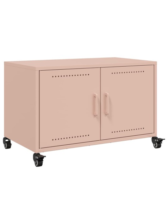 TV skříňka růžová 68 x 39 x 43,5 cm ocel