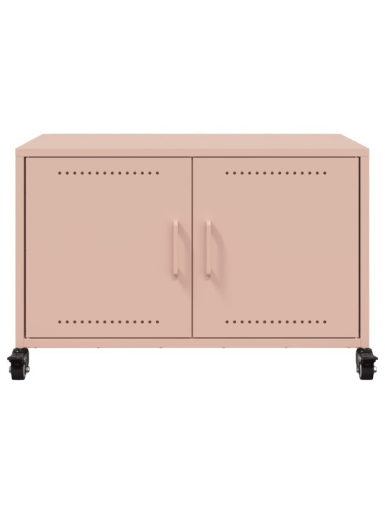 TV skříňka růžová 68 x 39 x 43,5 cm ocel