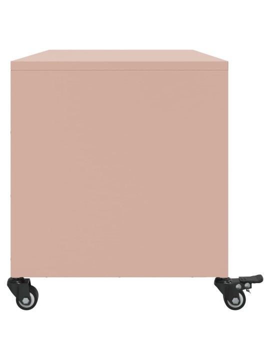 TV skříňka růžová 68 x 39 x 43,5 cm ocel