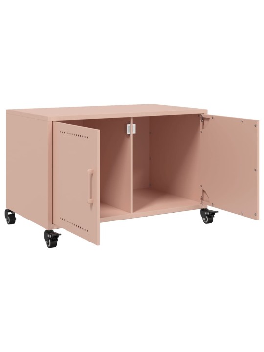 TV skříňka růžová 68 x 39 x 43,5 cm ocel
