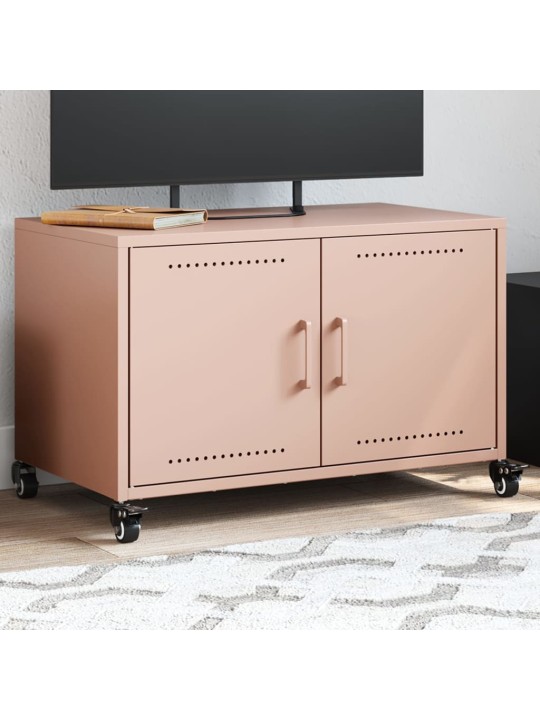 TV skříňka růžová 68 x 39 x 43,5 cm ocel