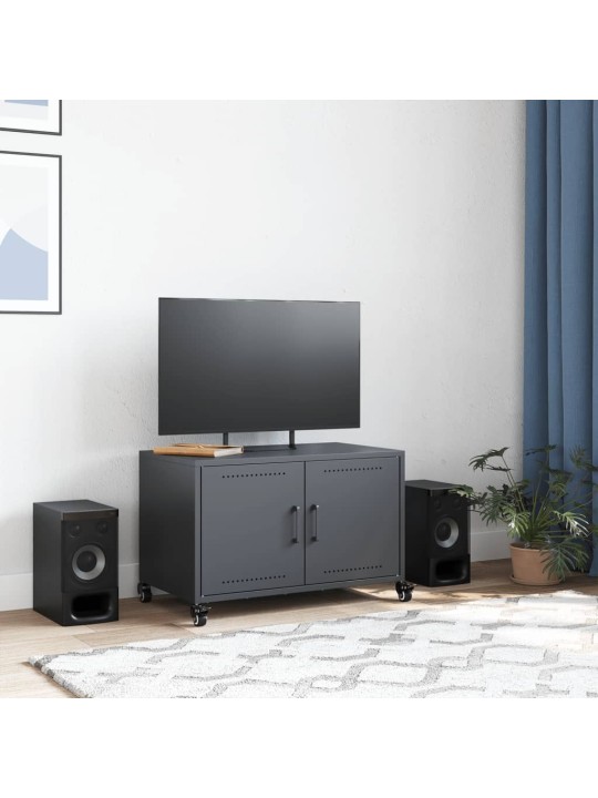 TV skříňka antracitová 68 x 39 x 43,5 cm ocel