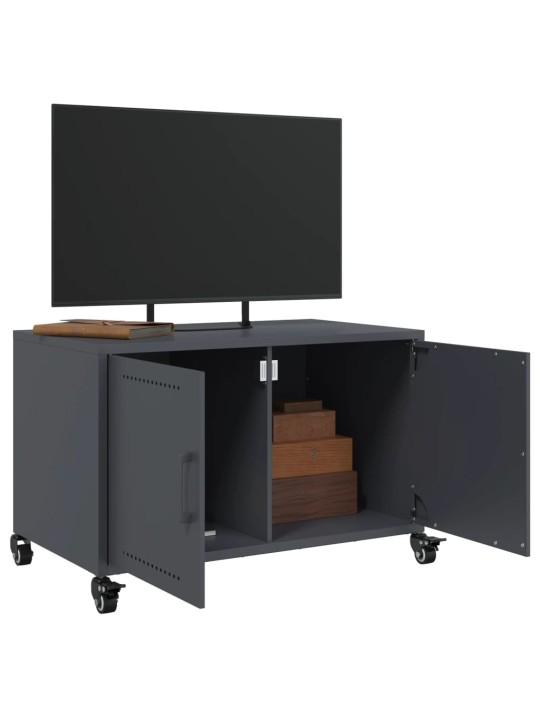 TV skříňka antracitová 68 x 39 x 43,5 cm ocel