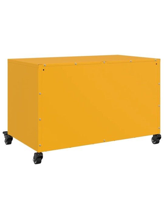 TV skříňka hořčicově žlutá 68 x 39 x 43,5 cm ocel