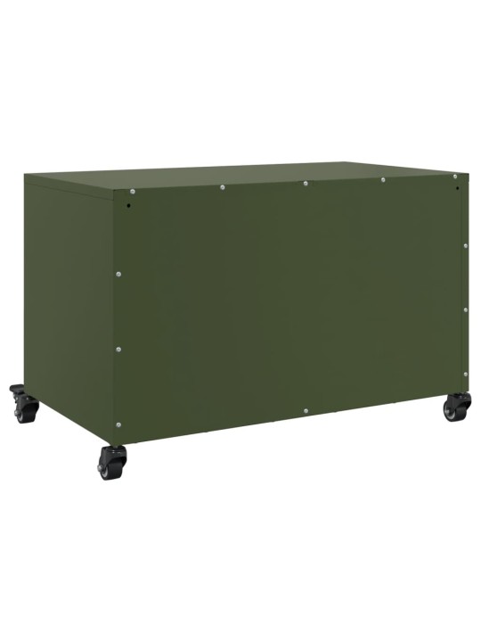 TV skříňka olivově zelená 68 x 39 x 43,5 cm ocel