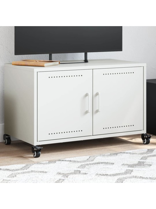 TV skříňka bílá 68 x 39 x 43,5 cm ocel