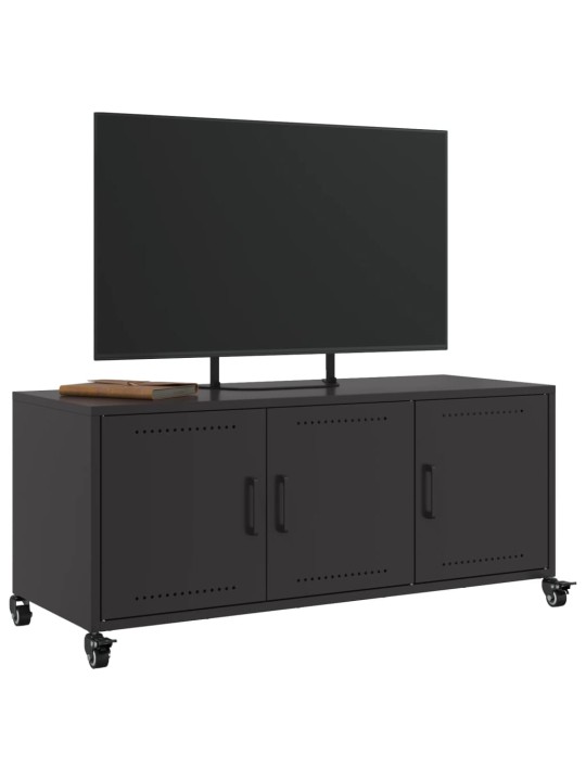 TV skříňka černá 100,5 x 39 x 43,5 cm ocel