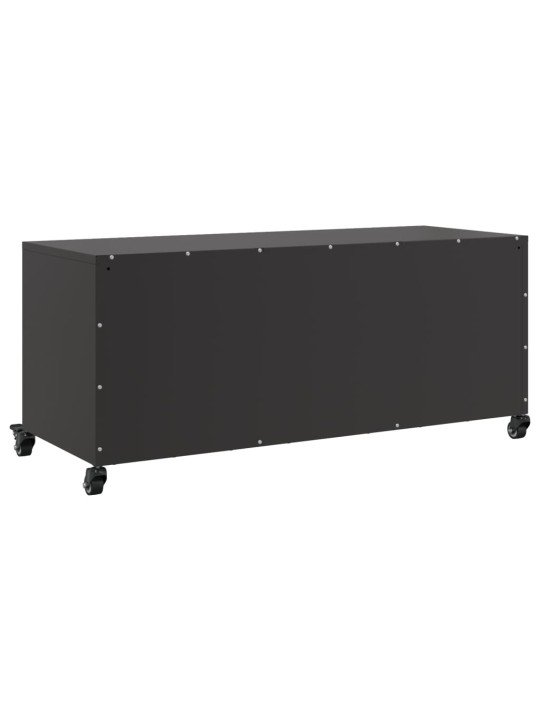 TV skříňka černá 100,5 x 39 x 43,5 cm ocel