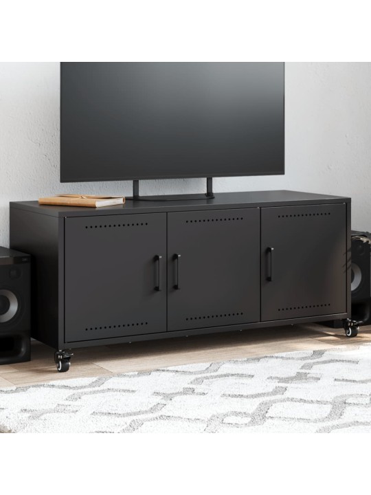 TV skříňka černá 100,5 x 39 x 43,5 cm ocel