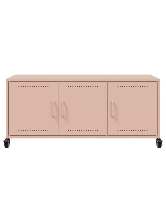 TV skříňka růžová 100,5 x 39 x 43,5 cm ocel