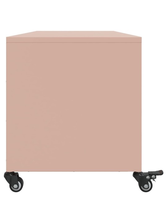 TV skříňka růžová 100,5 x 39 x 43,5 cm ocel