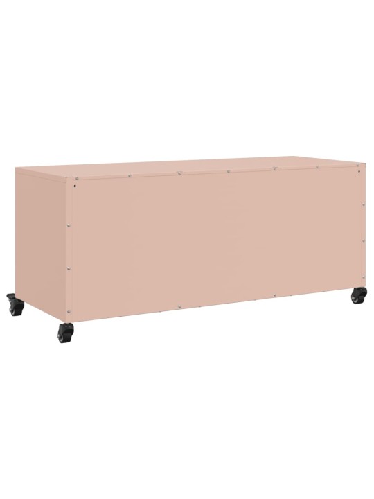 TV skříňka růžová 100,5 x 39 x 43,5 cm ocel