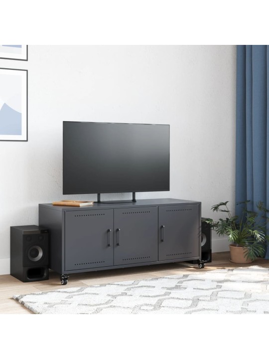 TV skříňka antracitová 100,5 x 39 x 43,5 cm ocel
