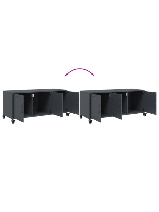 TV skříňka antracitová 100,5 x 39 x 43,5 cm ocel