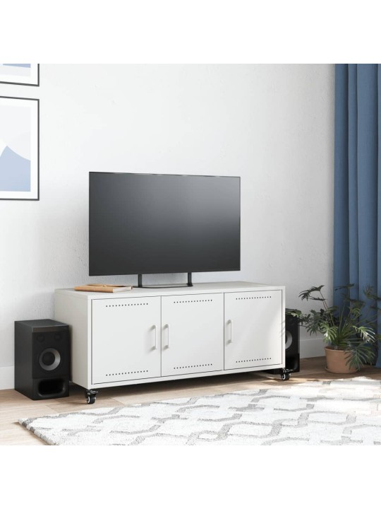 TV skříňka bílá 100,5 x 39 x 43,5 cm ocel