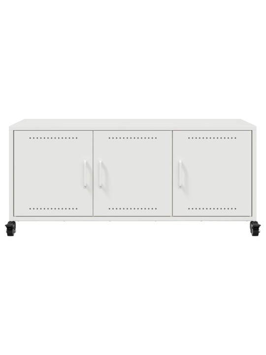 TV skříňka bílá 100,5 x 39 x 43,5 cm ocel
