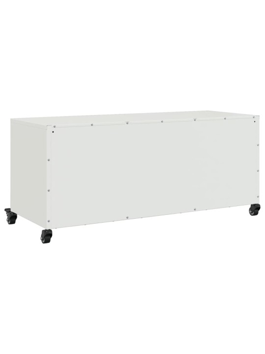 TV skříňka bílá 100,5 x 39 x 43,5 cm ocel
