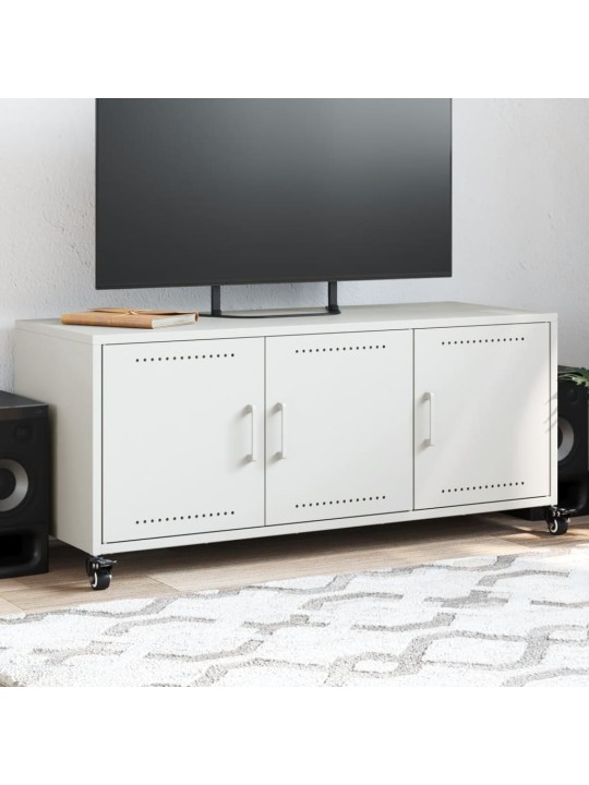 TV skříňka bílá 100,5 x 39 x 43,5 cm ocel
