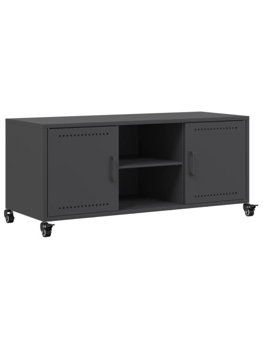 TV skříňka černá 100,5 x 39 x 43,5 cm ocel