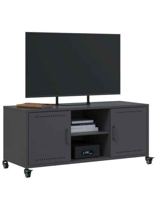 TV skříňka černá 100,5 x 39 x 43,5 cm ocel