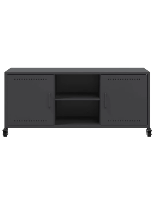 TV skříňka černá 100,5 x 39 x 43,5 cm ocel