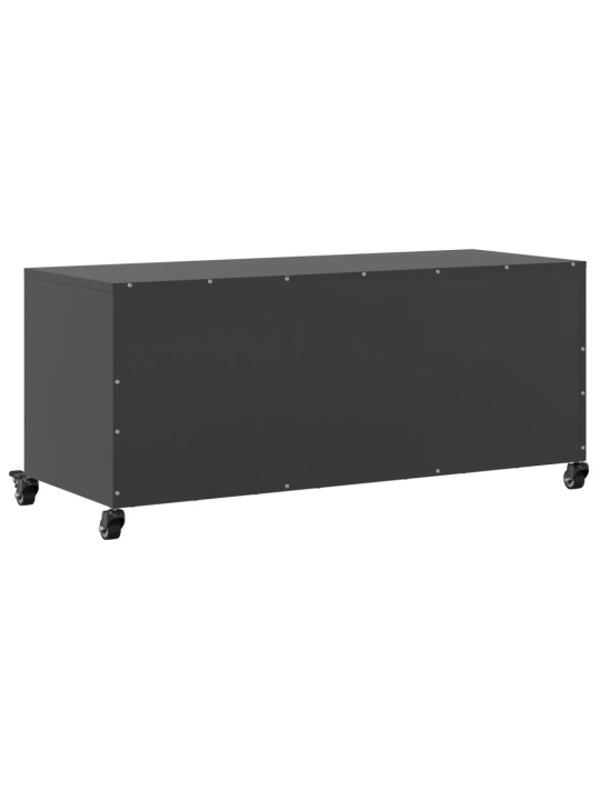 TV skříňka černá 100,5 x 39 x 43,5 cm ocel