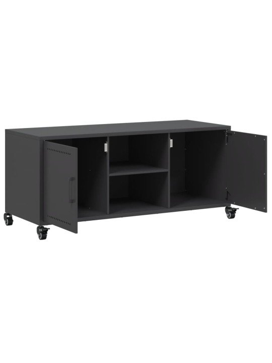 TV skříňka černá 100,5 x 39 x 43,5 cm ocel