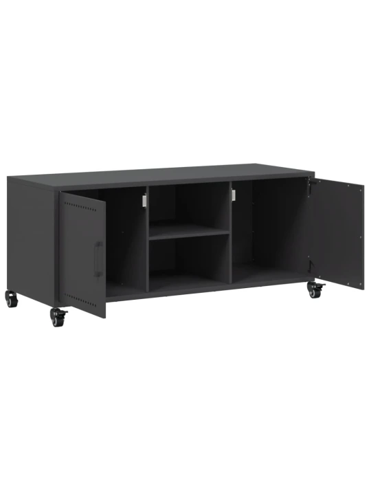 TV skříňka černá 100,5 x 39 x 43,5 cm ocel