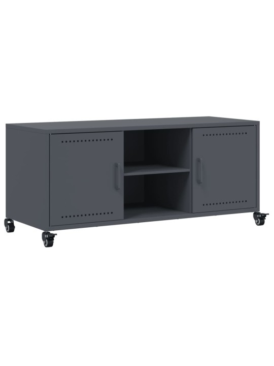 TV skříňka antracitová 100,5 x 39 x 43,5 cm ocel