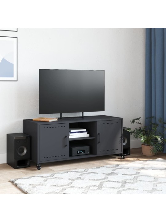 TV skříňka antracitová 100,5 x 39 x 43,5 cm ocel
