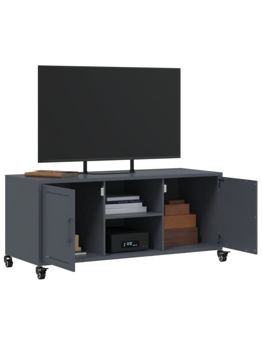 TV skříňka antracitová 100,5 x 39 x 43,5 cm ocel
