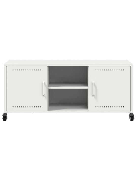 TV skříňka bílá 100,5 x 39 x 43,5 cm ocel