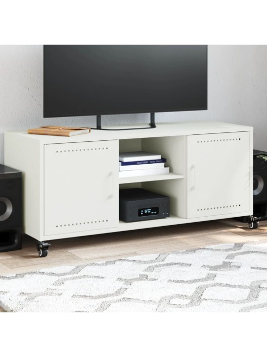 TV skříňka bílá 100,5 x 39 x 43,5 cm ocel
