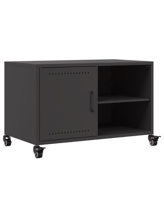 TV skříňka černá 68 x 39 x 43,5 cm ocel