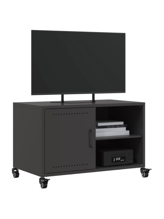 TV skříňka černá 68 x 39 x 43,5 cm ocel