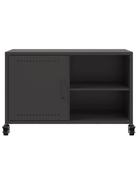 TV skříňka černá 68 x 39 x 43,5 cm ocel