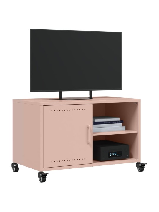 TV skříňka růžová 68 x 39 x 43,5 cm ocel
