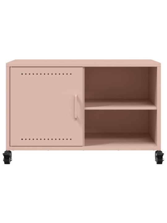 TV skříňka růžová 68 x 39 x 43,5 cm ocel