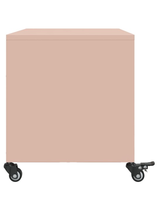 TV skříňka růžová 68 x 39 x 43,5 cm ocel