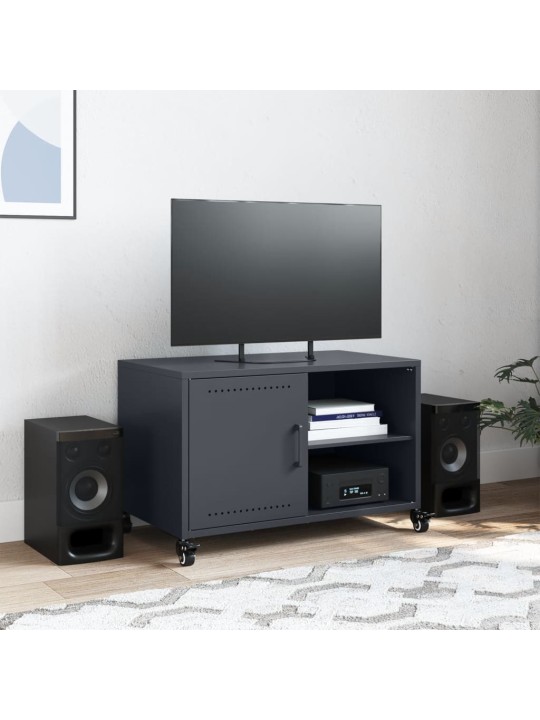 TV skříňka antracitová 68 x 39 x 43,5 cm ocel