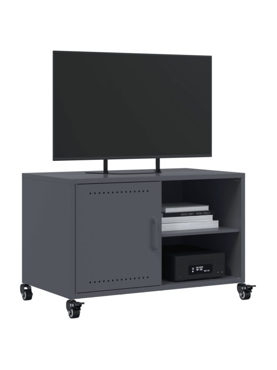 TV skříňka antracitová 68 x 39 x 43,5 cm ocel